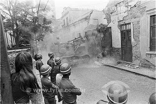Photo via Thaddeus Blanchette - destruction of the Mangue, 1977